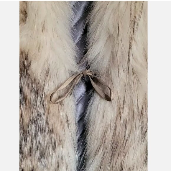 Vintage Handmade Speckled Eastern Coyote Fur Vest Winter Women's M/L 36" Ches - Picture 4 of 14